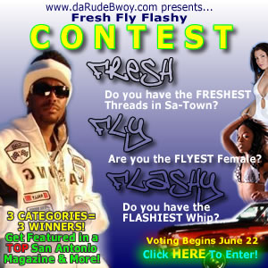 Click HERE to Enter Rudebwoy's FRESH FLY FLASH Contest! Voting for the Freshest Threads, Flyest Female, and Flashiest Whip begins JUNE 15, 2009 on darudebwoy.com!